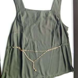 Olive green dressbarn top /blouse